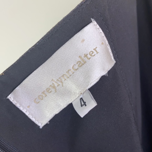 Anthropologie Corey Lynn Sweetheart Jumpsuit Gold Black Cropped - Picture 10 of 12